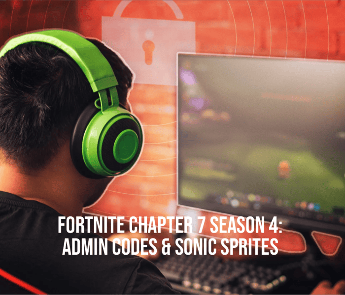 Fortnite Chapter 7 Season 4: Admin Codes & Sonic Sprites