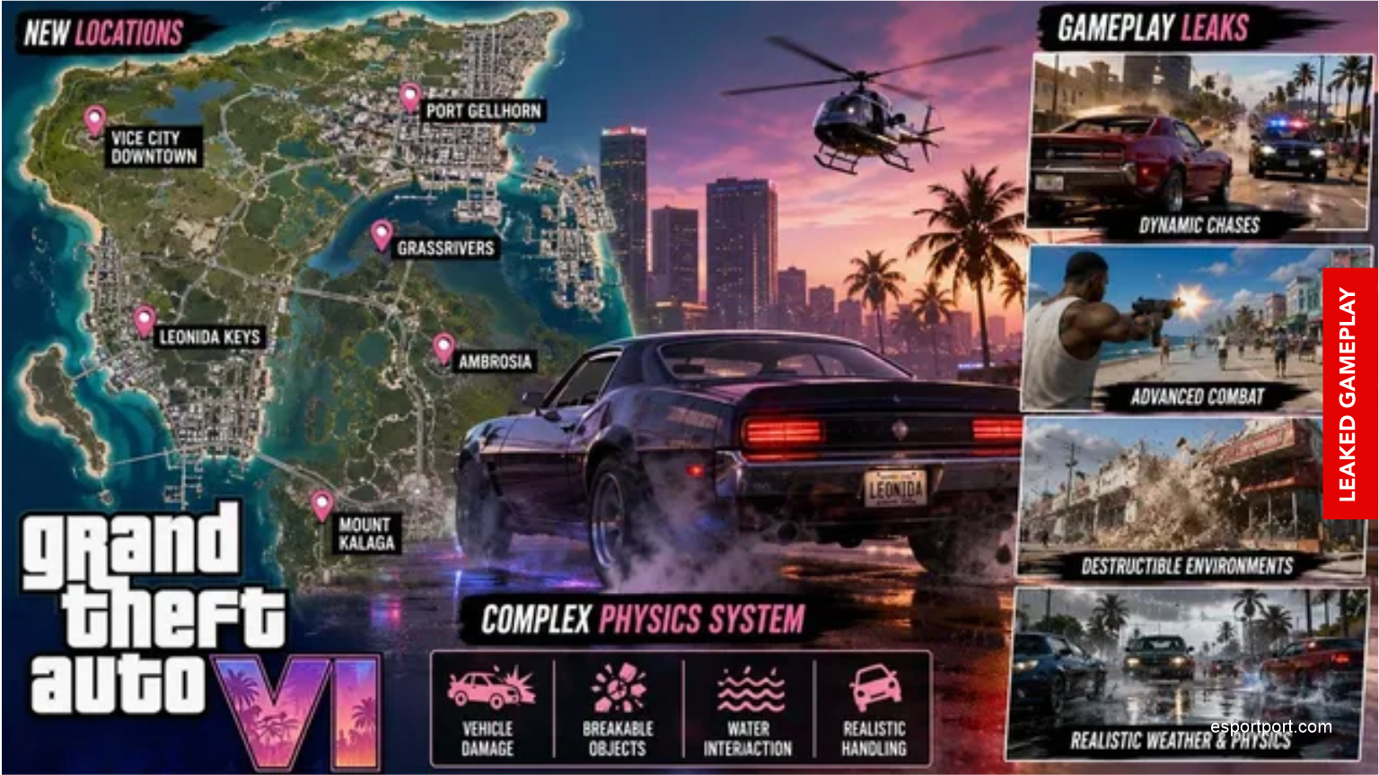 GTA 6 Leaked Gameplay August 2026: Map, Honor System & Netflix Date