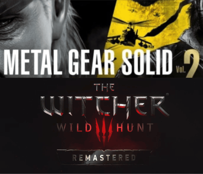 mgs master collection vol 2 vs witcher 3 remastered