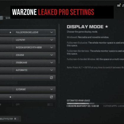 Warzone Leaked Pro Settings: The Zero-Recoil Aim Assist Glitc
