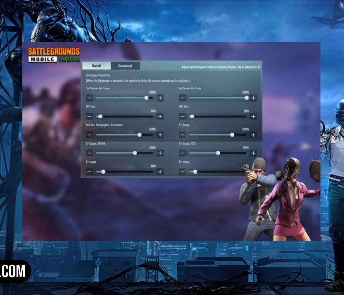 BGMI 3.4 Zero Recoil Sensitivity Gyroscope Sliders and Share Codes