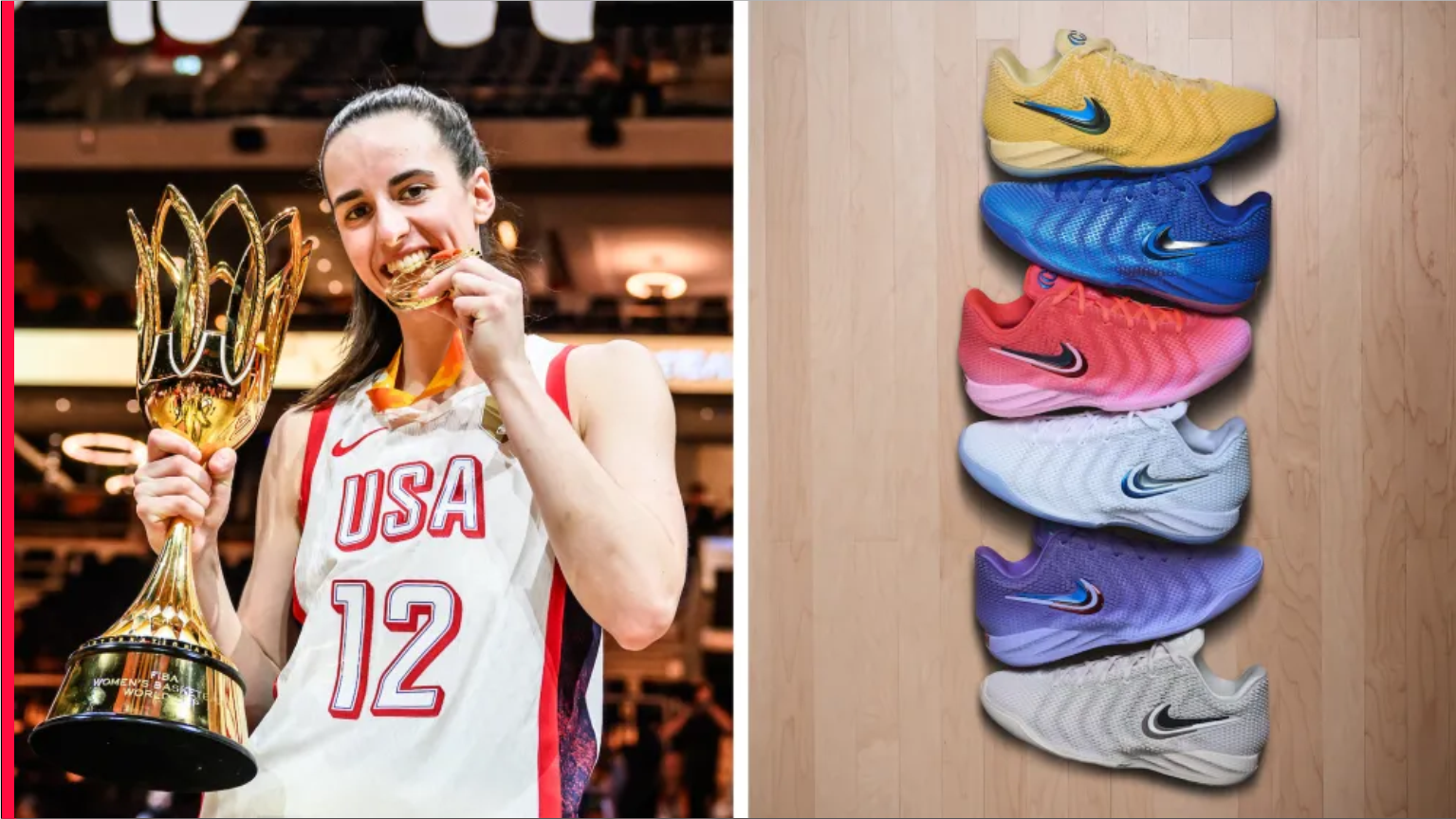Caitlin Clark signature shoe, Nike Caitlin 1 release date, Nike Opticast basketball shoe, Nike SNKRS Caitlin Clark price