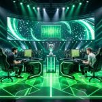 EA Sports FC Pro 27 Open London stadium esports arena stage and silver football trophy