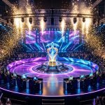 FNCS 2026 Global Championship Antwerp LAN arena stage and pickaxe shield trophy
