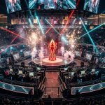 ALGS Split 2 Playoffs Las Vegas meta esports arena stage illuminated under glowing championship lights