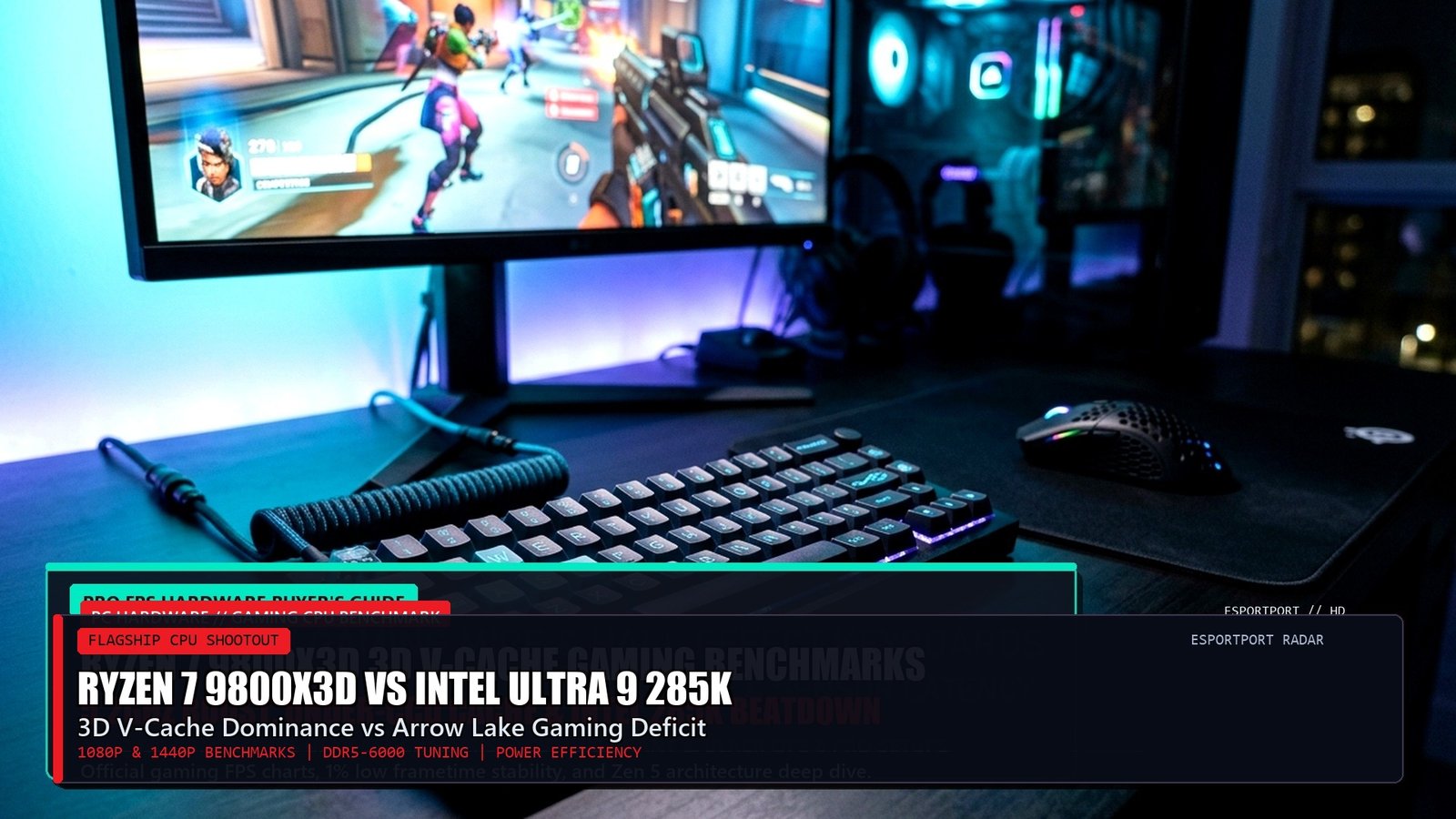 Intel Core Ultra 9 285K vs Ryzen 7 7800X3D Gaming Efficiency