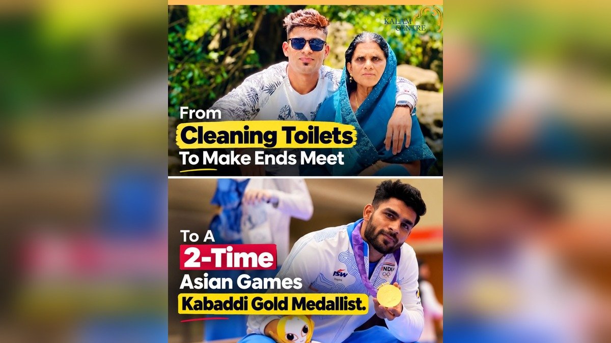 Aslam Inamdar Asian Games gold double champion and Indian kabaddi star celebrating victory