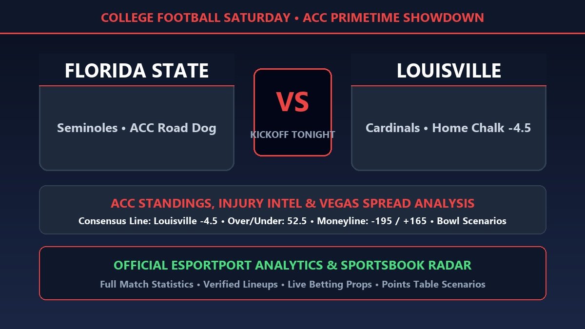 Florida State vs Louisville CFB preview ACC standings injury reports and sportsbook odds