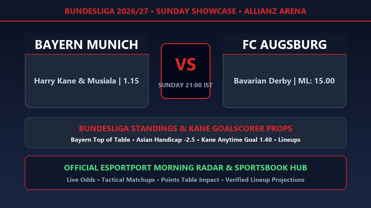 Bayern Munich vs Augsburg Sunday preview Bundesliga standings Harry Kane odds and lineups