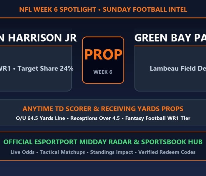 Marvin Harrison Jr NFL Week 6 prop bets anytime TD yards and fantasy intel