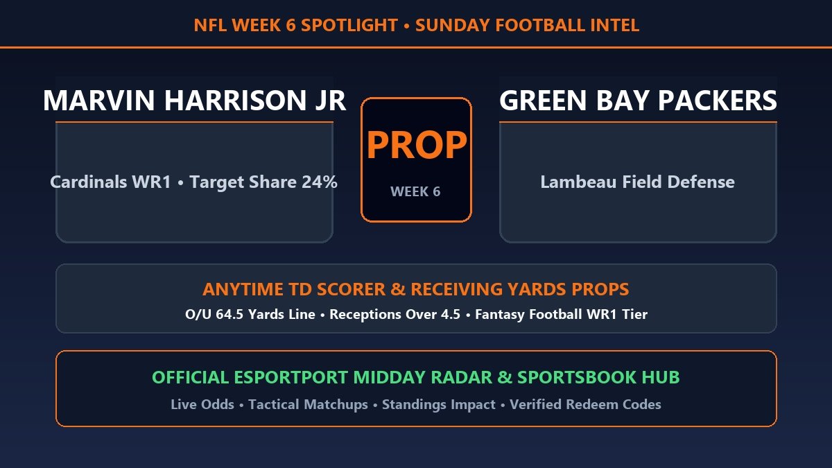 Marvin Harrison Jr NFL Week 6 prop bets anytime TD yards and fantasy intel
