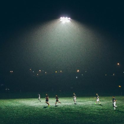 FC 25 Soccer Pitch Under Floodlights