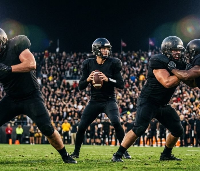 Cowboys vs Steelers Sunday Night Football preview NFL quarterback in pocket under stadium lights