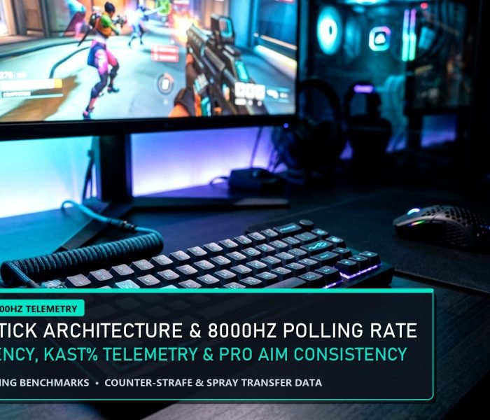 CS2 Sub-Tick Analytics 8000Hz Mouse Polling Rate and Pro KAST Telemetry close-up hardware setup
