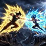 Dragon Ball Sparking Zero Tier List golden and blue ki blast clash