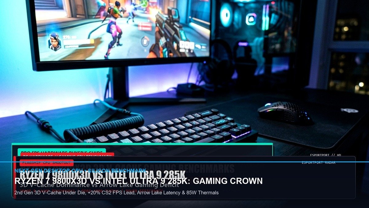 AMD Ryzen 7 9800X3D vs Intel Core Ultra 9 285K Gaming Benchmarks Thermals Specs