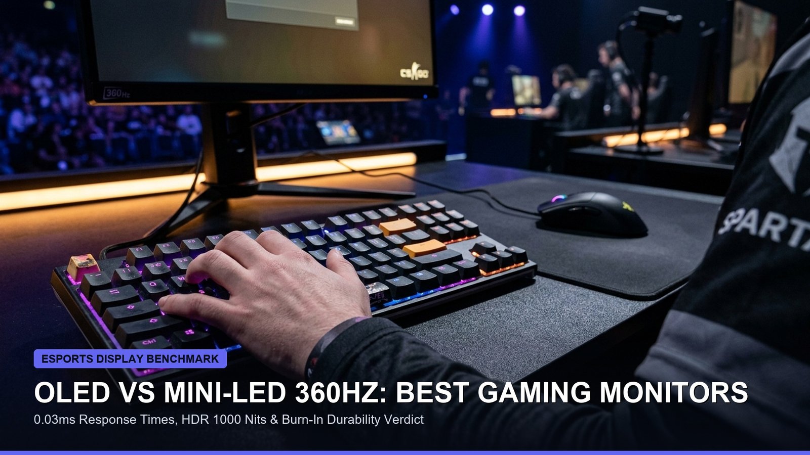 OLED vs Mini-LED 360Hz Esports Gaming Monitors Response Time HDR Burn In Benchmark