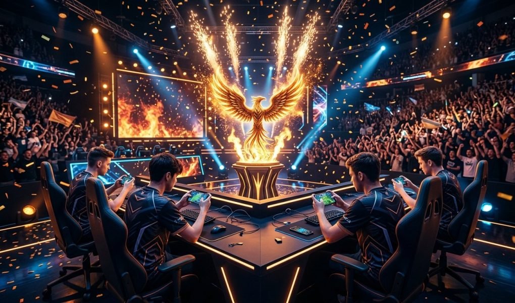 Free Fire World Series FFWS Global Finals 2026 championship stage at BITEC Bangna in Bangkok with radiant neon illumination
