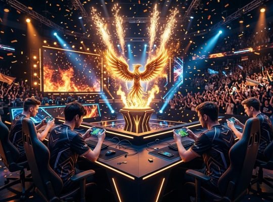 Free Fire World Series FFWS Global Finals 2026 championship stage at BITEC Bangna in Bangkok with radiant neon illumination