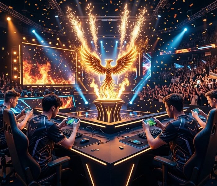 Free Fire World Series FFWS Global Finals 2026 championship stage at BITEC Bangna in Bangkok with radiant neon illumination