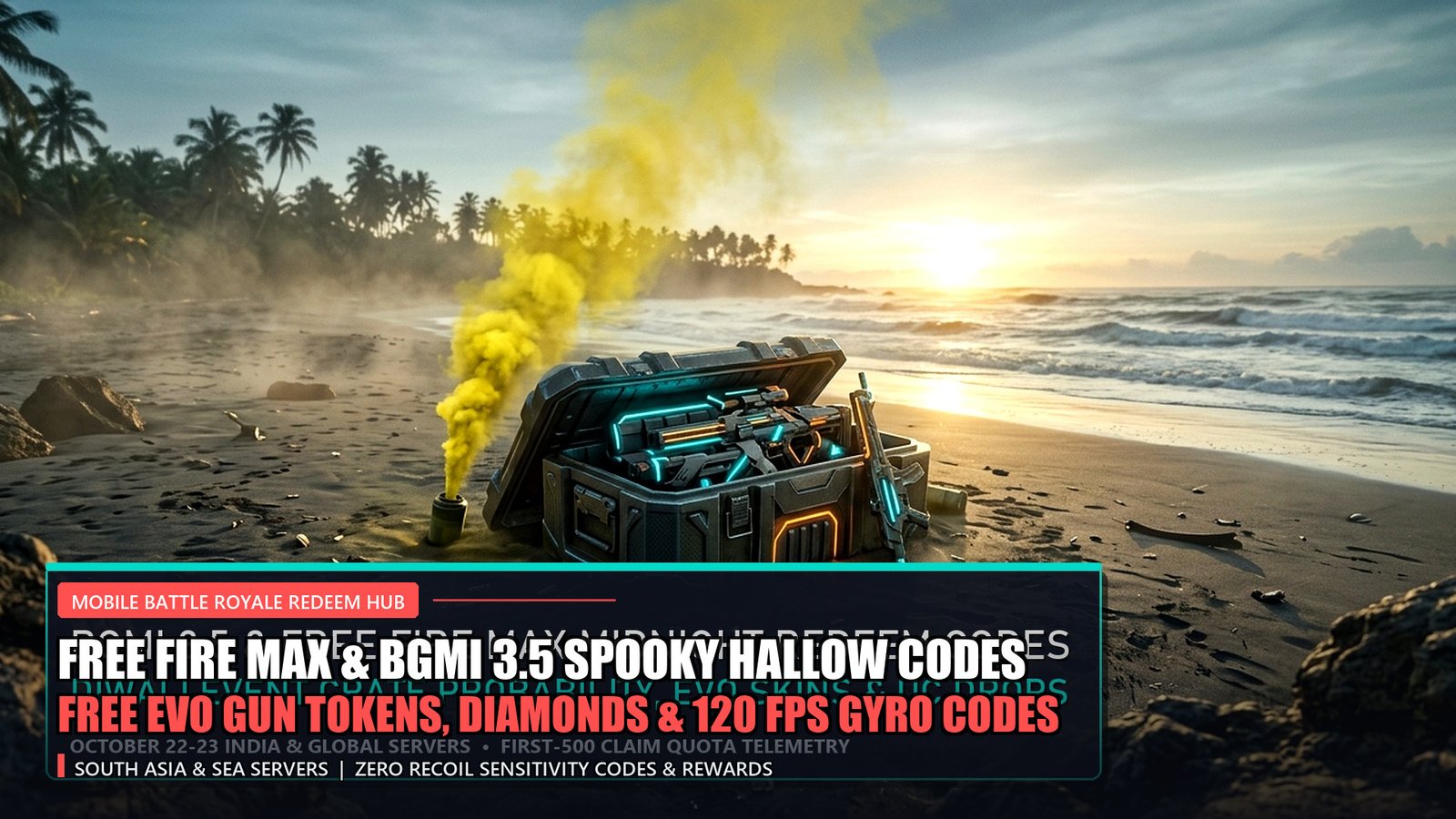 Free Fire MAX and BGMI 3.5 Spooky Hallow Update Redeem Codes October 23