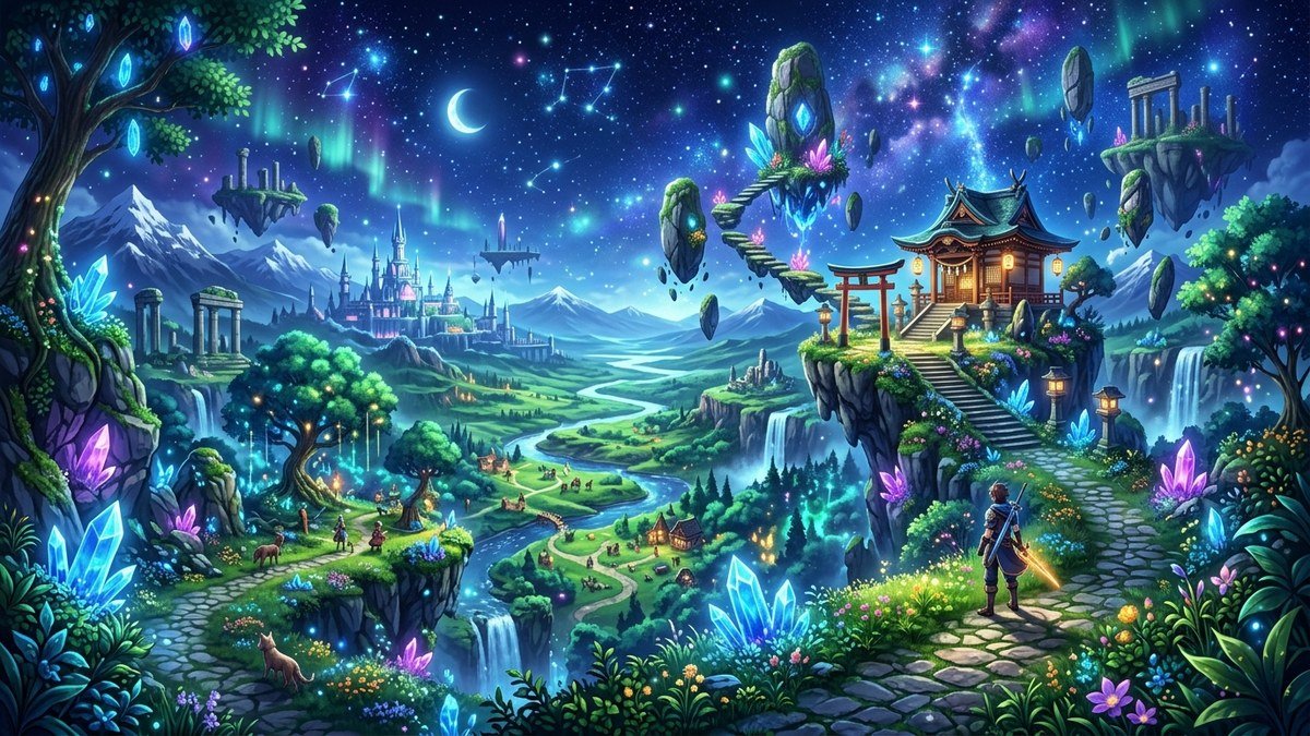 Genshin Impact & Honkai Star Rail Codes fantasy celestial crystals shrine