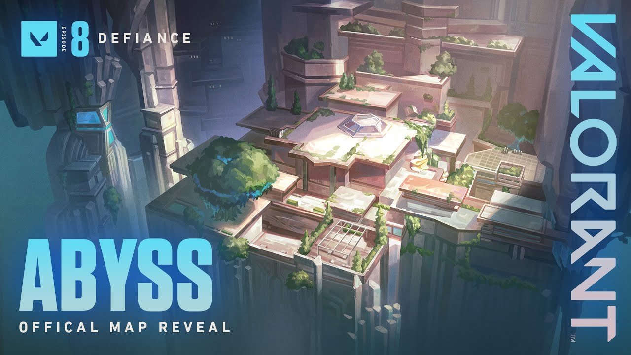 VALORANT Abyss map underground subterranean cavern and pro agents banner