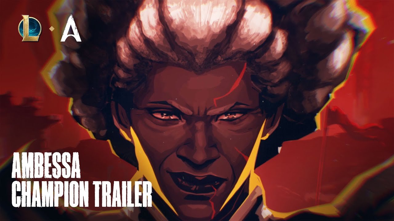 League of Legends Ambessa Medarda official splash art Noxian warlord teaser