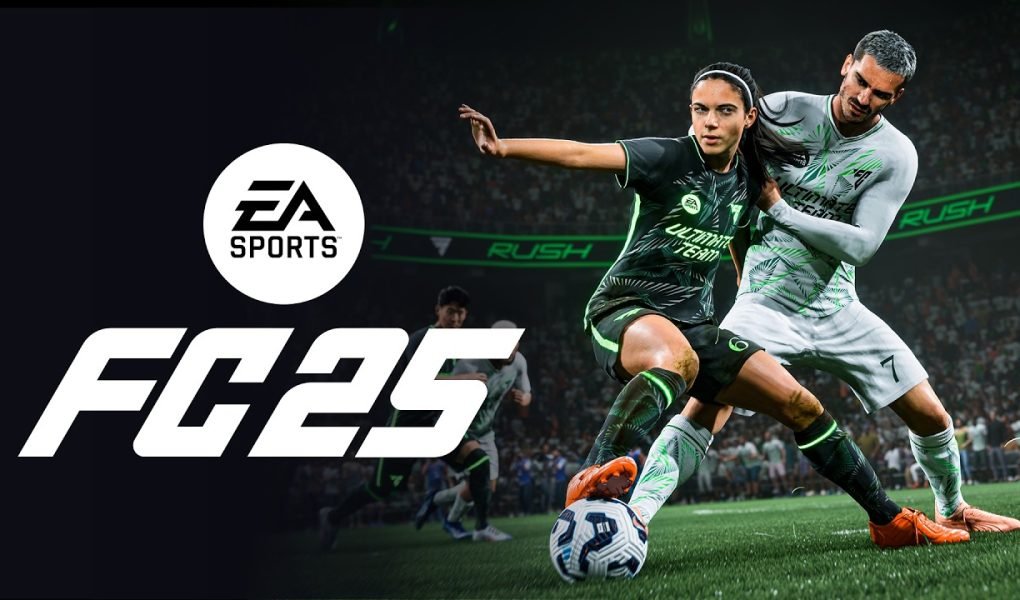 EA Sports FC 25 Ultimate Team Evolutions green card glow and player rating upgrade art