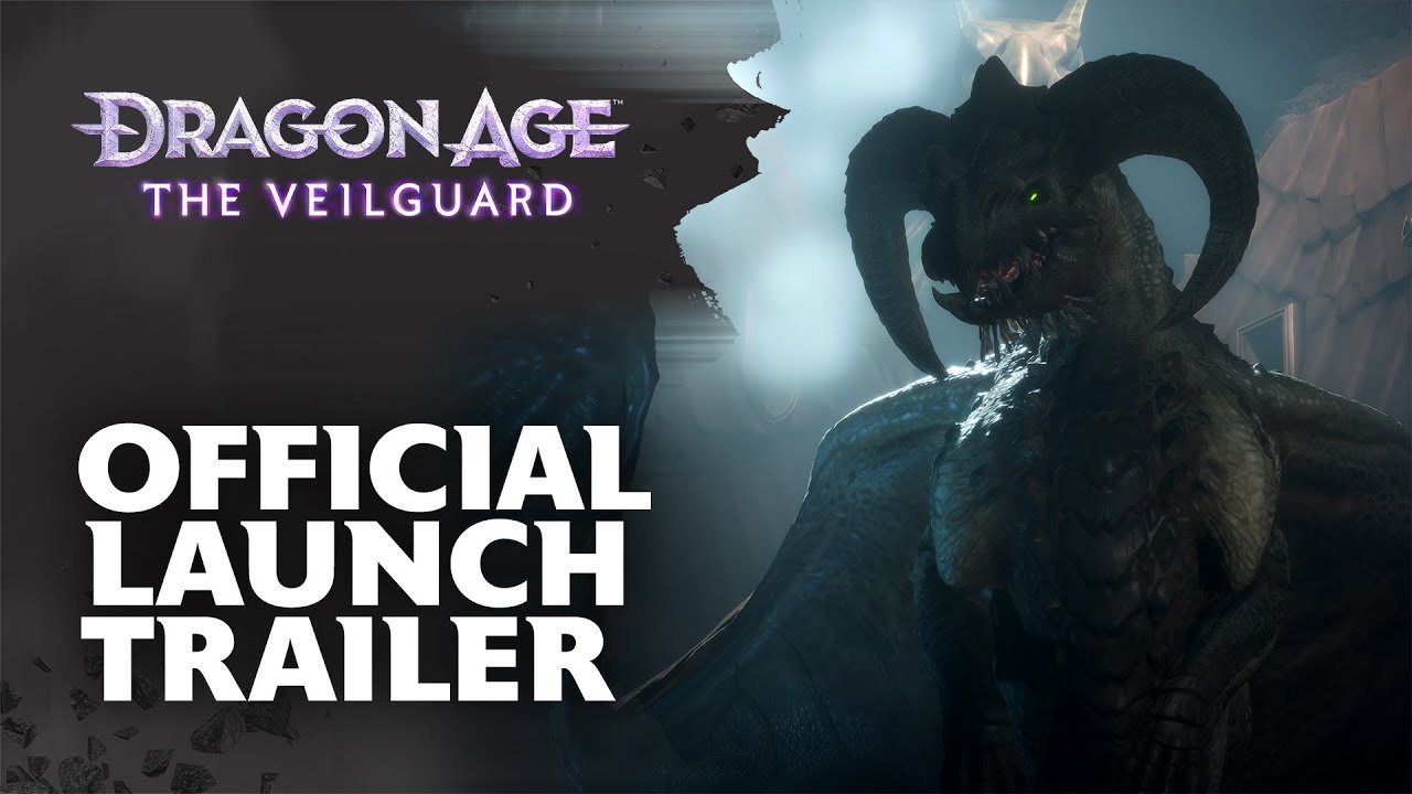 Dragon Age The Veilguard companions and Rook standing before elven fade gateway
