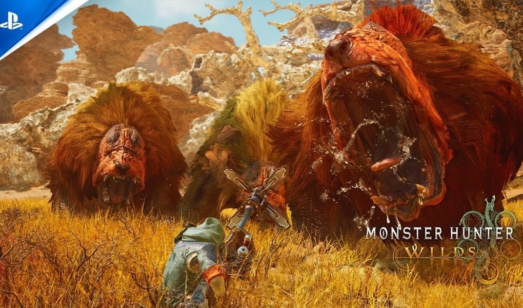 Monster Hunter Wilds hunter mounted on Seikret traversing the Windward Plains