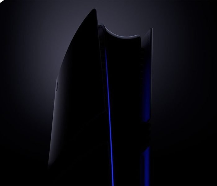 PlayStation 5 Pro console hardware close-up and dual-sense controller ray tracing art