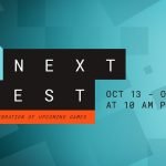 Steam Next Fest celebration banner featuring trending indie and action game demos