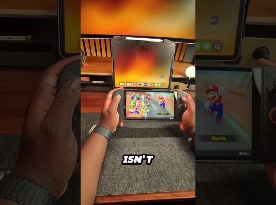 Nintendo Switch console and vibrant Mario Party party board celebration artwork