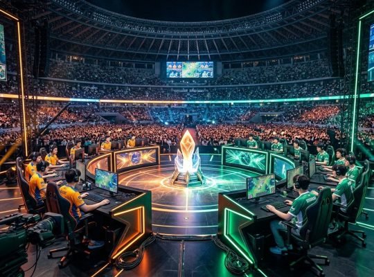 LoL Worlds 2026 T1 vs Gen G draft preview esports arena stage with glowing summoners rift display
