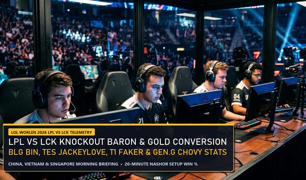 LoL Worlds 2026 LPL vs LCK Knockout Telemetry BLG TES T1 GenG Baron Power Play