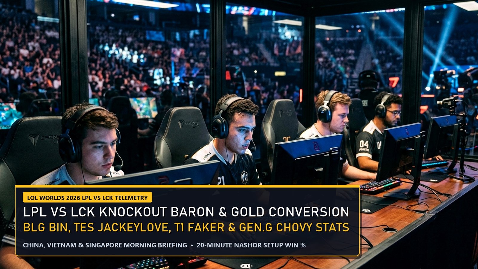 LoL Worlds 2026 LPL vs LCK Knockout Telemetry BLG TES T1 GenG Baron Power Play