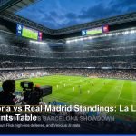 FC Barcelona vs Real Madrid standings and points table banner