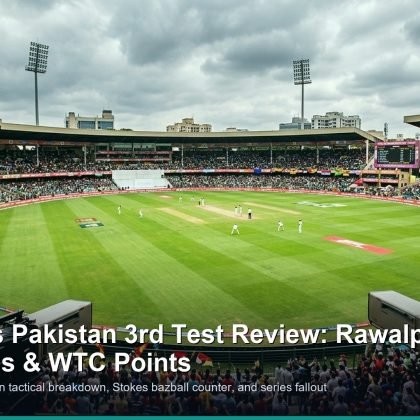 England vs Pakistan 3rd Test review and WTC points table banner