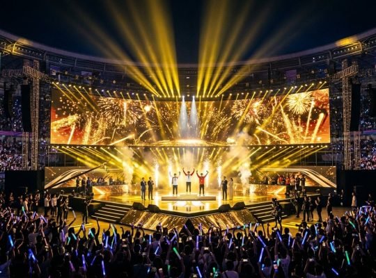 MLBB M6 World Championship wildcard meta mobile esports championship stage under golden arena lights