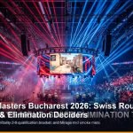 CS2 PGL Masters Bucharest 2026 Swiss Round 3 standings and decider matches banner