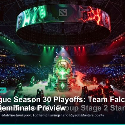 DreamLeague Season 30 playoffs upper bracket semifinals meta banner