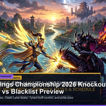 Honor of Kings Championship 2026 knockout bracket and clash lane meta banner