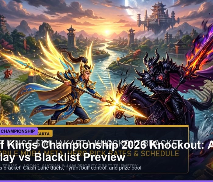 Honor of Kings Championship 2026 knockout bracket and clash lane meta banner