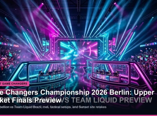 Game Changers Championship 2026 Berlin upper bracket finals banner