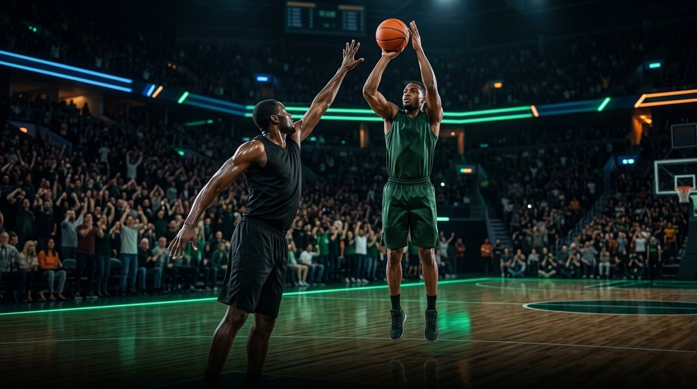 NBA preseason 2026 roster battles hardwood basketball court under bright arena rafters