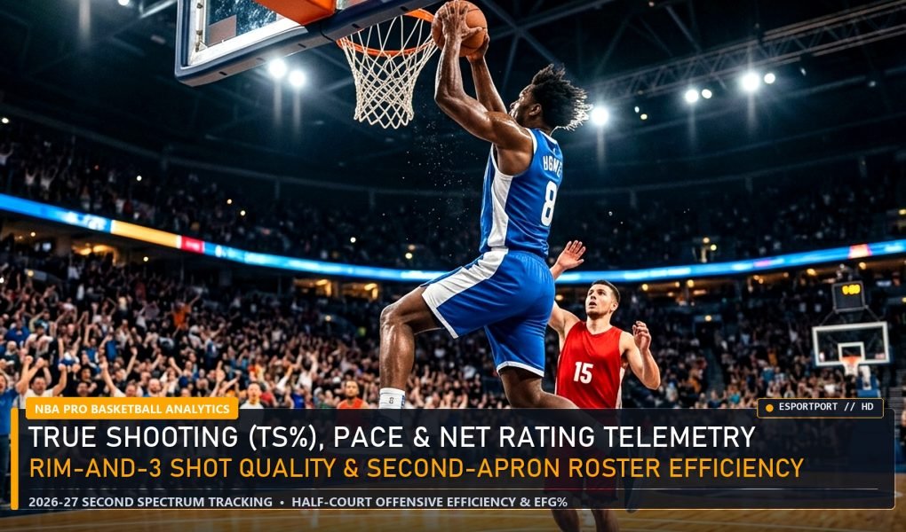 NBA Pro Analytics True Shooting Percentage Pace Adjusted Net Rating and Shot Quality dunk action