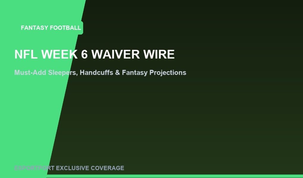 NFL Week 6 Waiver Wire Genius Pickups: Must-Add Sleepers, Handcuffs & Fantasy Projections