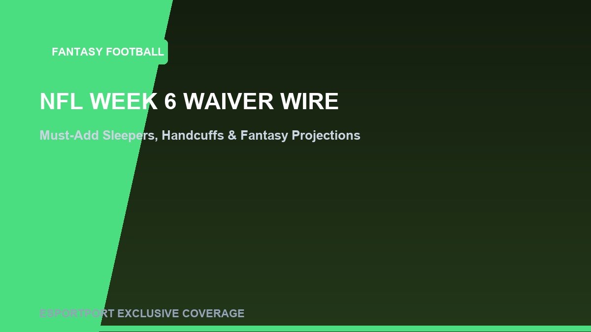 NFL Week 6 Waiver Wire Genius Pickups: Must-Add Sleepers, Handcuffs & Fantasy Projections