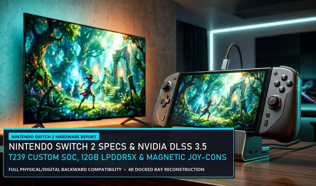 Nintendo Switch 2 Hardware Specs Docked Console 4K TV and Magnetic Joy-Cons
